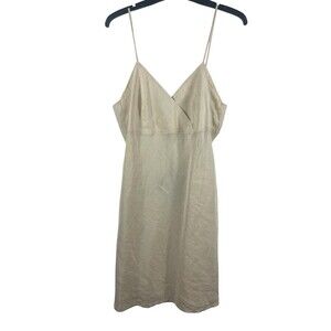 Of the Earth Silk Hemp Silk Slip Dress Womens 12 Spaghetti Strap Minimalist NWT